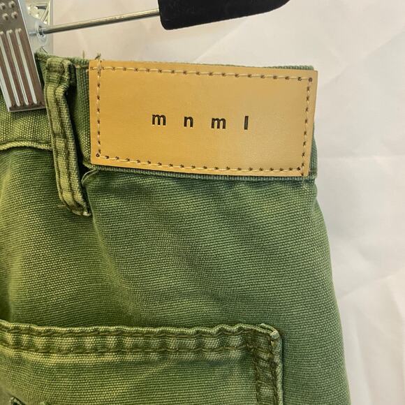 MNML B541 Star Flare Denim Pants - Mens Size 32 - Green - Picture 6 of 6